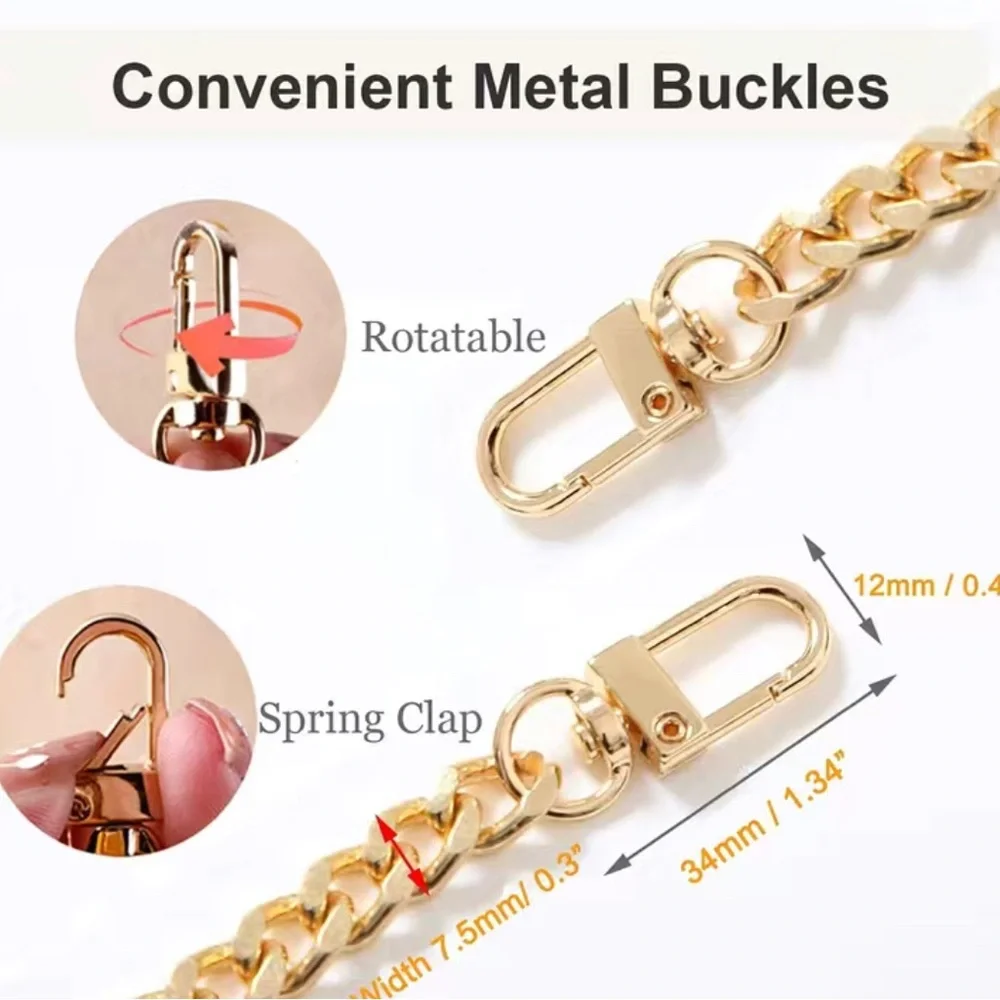 Crossbody chain replacement purse strap